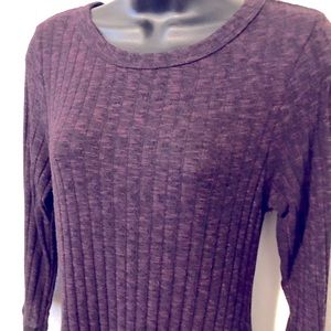 Stretchy purple sweater dress